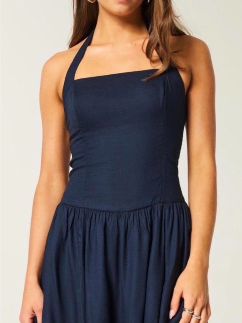 Hollister Navy Halter Romper